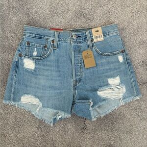 Levi's 501 Distressed Denim Shorts (28)